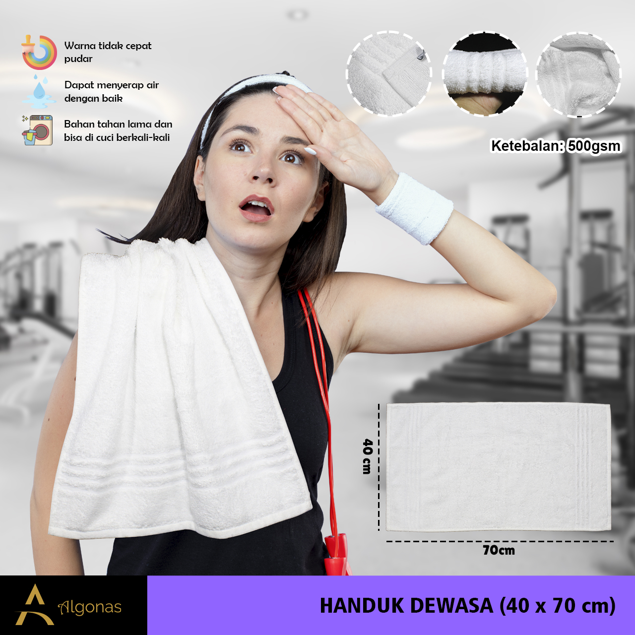 Handuk Mandi Dewasa Nyaman di Kulit & Daya Tahan yang Tahan Lama